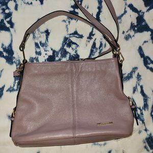 Mauve leather Shoulder bag